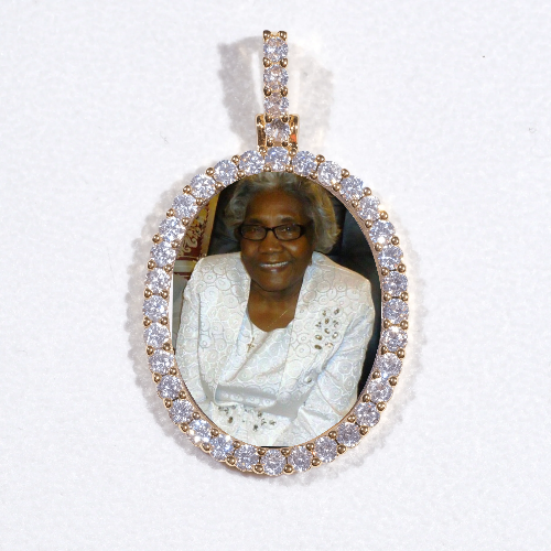 3D Oval Custom Picture Pendant
