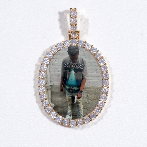 3D Oval Custom Picture Pendant