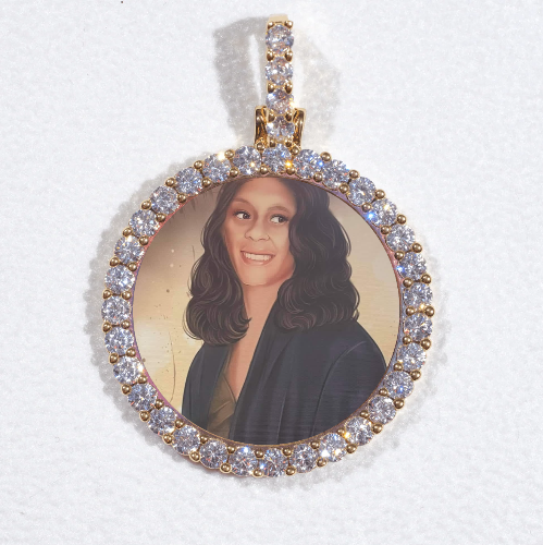 3D CIRCLE CUSTOM PICTURE PENDANT SMALL SIZE