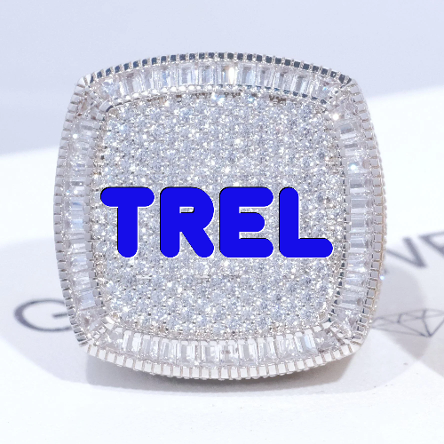 CUSTOM LETTER 3D ICED RING