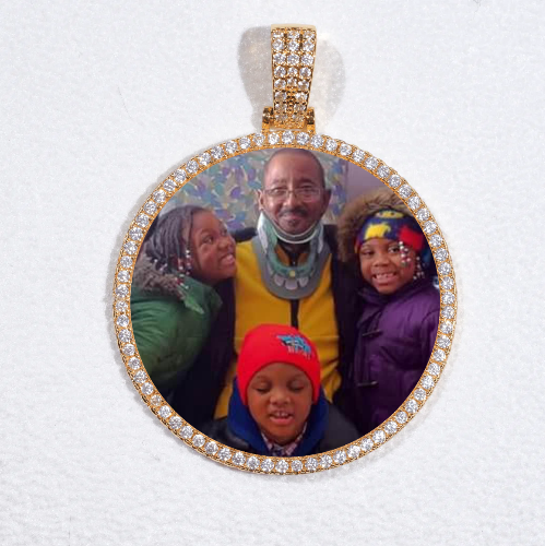 MEDIUM 3D CIRCLE CUSTOM PICTURE PENDANT