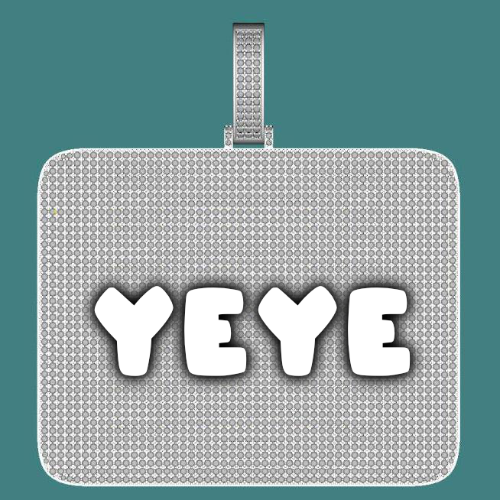 CUSTOM LETTER NECKLACE 3D BIG SQUARE