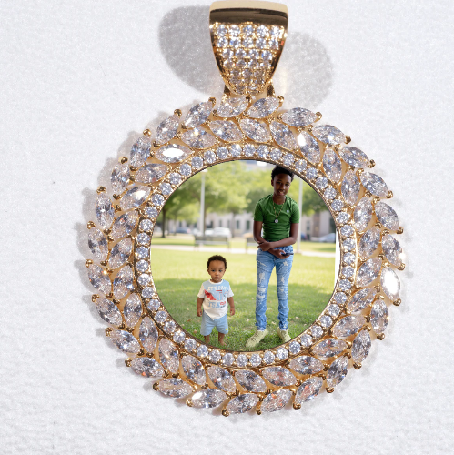 Large 3D Wheat Ear Custom Picture Pendant