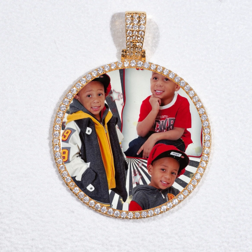 MEDIUM 3D CIRCLE CUSTOM PICTURE PENDANT