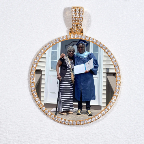 MEDIUM 3D CIRCLE CUSTOM PICTURE PENDANT