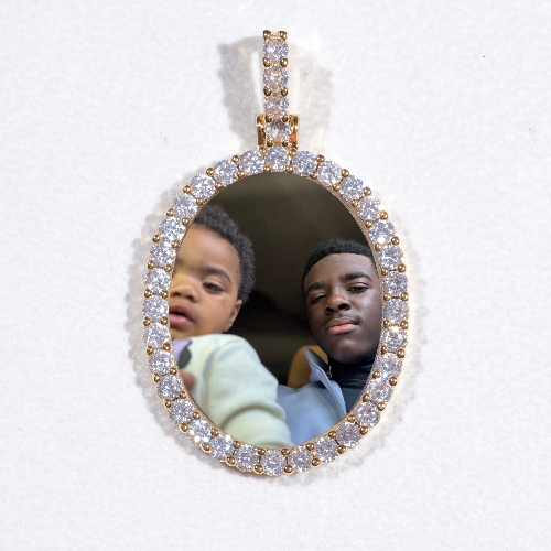 3D Oval Custom Picture Pendant