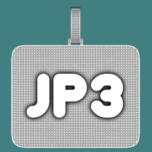 CUSTOM LETTER NECKLACE 3D BIG SQUARE