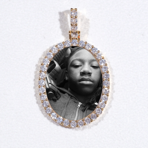 3D Oval Custom Picture Pendant