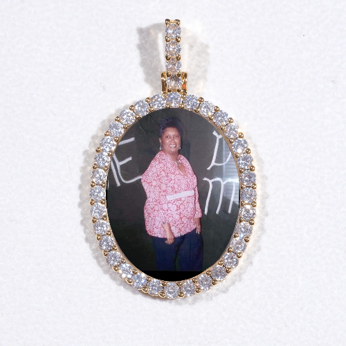 3D Oval Custom Picture Pendant