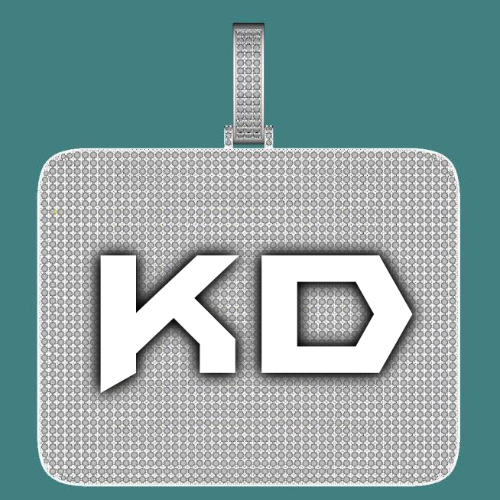 CUSTOM LETTER NECKLACE 3D BIG SQUARE