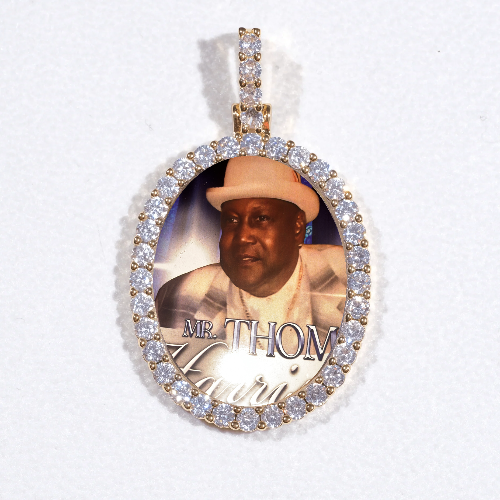 3D Oval Custom Picture Pendant