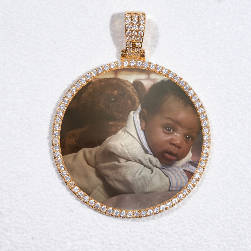 MEDIUM 3D CIRCLE CUSTOM PICTURE PENDANT