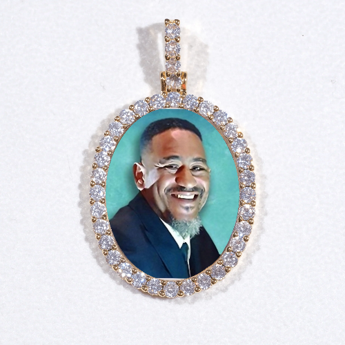3D Oval Custom Picture Pendant