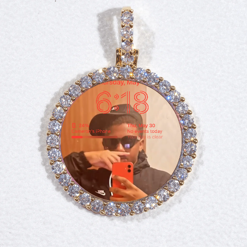 3D CIRCLE CUSTOM PICTURE PENDANT SMALL SIZE