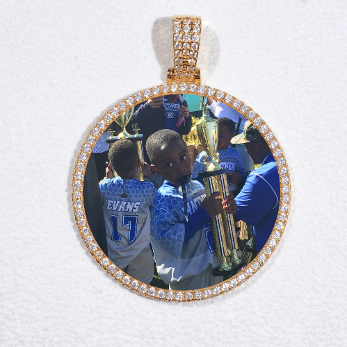 MEDIUM 3D CIRCLE CUSTOM PICTURE PENDANT
