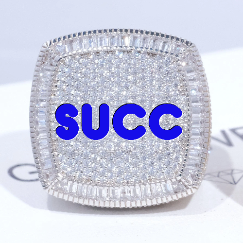 CUSTOM LETTER 3D ICED RING