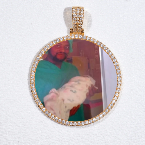 MEDIUM 3D CIRCLE CUSTOM PICTURE PENDANT