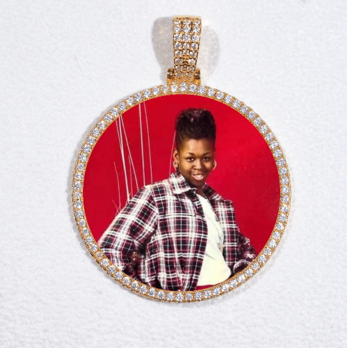 MEDIUM 3D CIRCLE CUSTOM PICTURE PENDANT