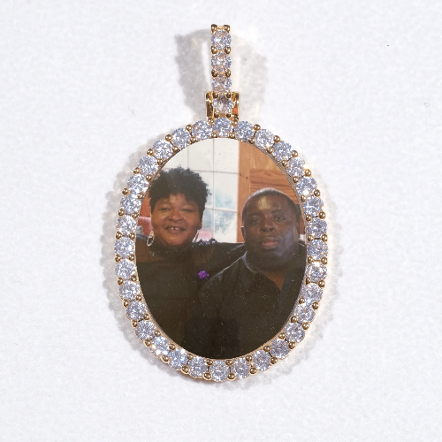 3D Oval Custom Picture Pendant