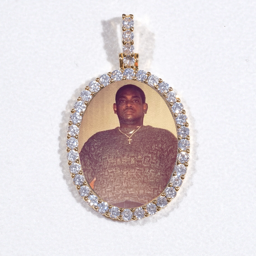 3D Oval Custom Picture Pendant