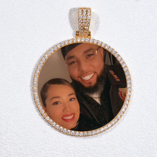 MEDIUM 3D CIRCLE CUSTOM PICTURE PENDANT