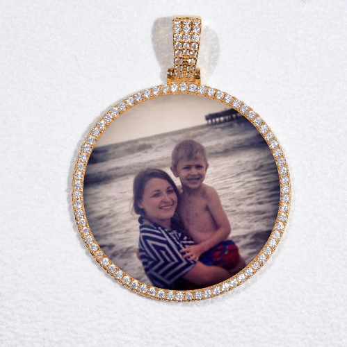 MEDIUM 3D CIRCLE CUSTOM PICTURE PENDANT