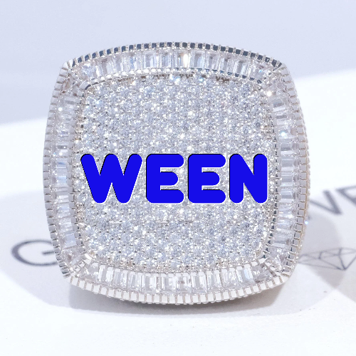 CUSTOM LETTER 3D ICED RING