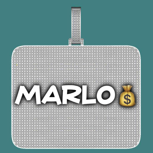 CUSTOM LETTER NECKLACE 3D BIG SQUARE