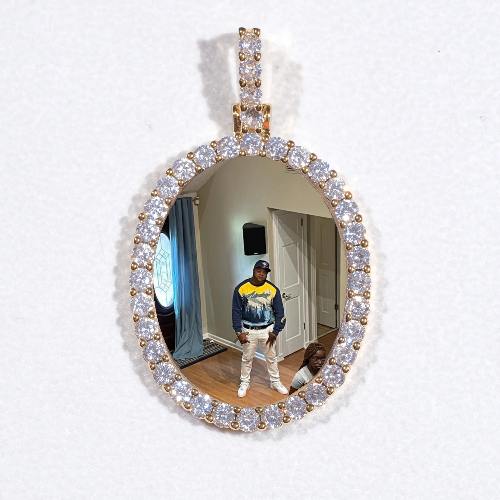 3D Oval Custom Picture Pendant