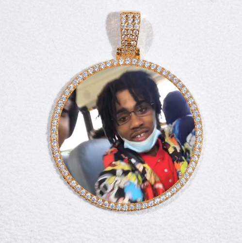 MEDIUM 3D CIRCLE CUSTOM PICTURE PENDANT
