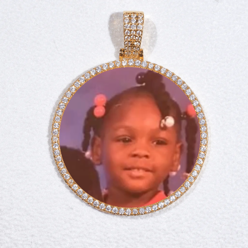 MEDIUM 3D CIRCLE CUSTOM PICTURE PENDANT