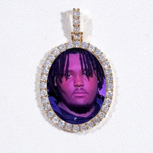 3D Oval Custom Picture Pendant