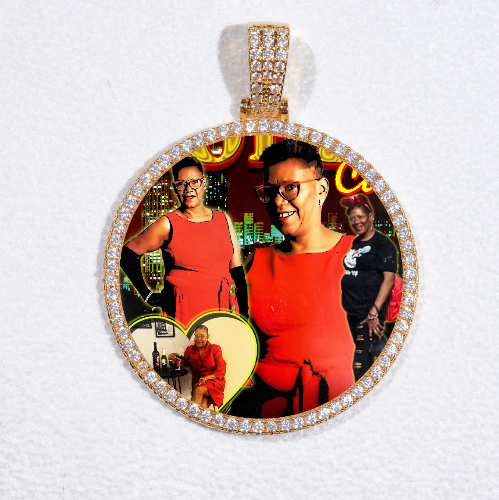 MEDIUM 3D CIRCLE CUSTOM PICTURE PENDANT