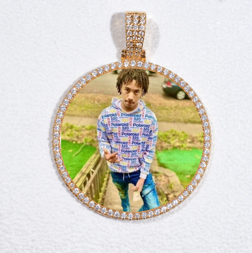 MEDIUM 3D CIRCLE CUSTOM PICTURE PENDANT