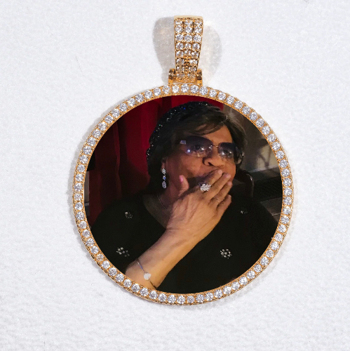 MEDIUM 3D CIRCLE CUSTOM PICTURE PENDANT