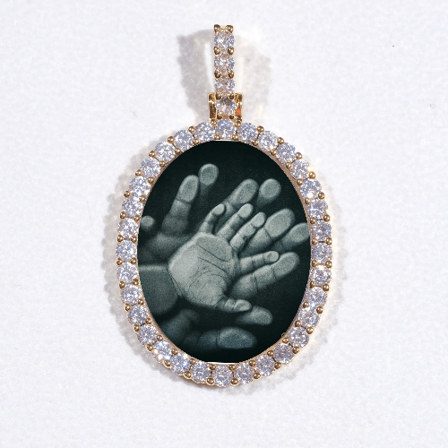 3D Oval Custom Picture Pendant