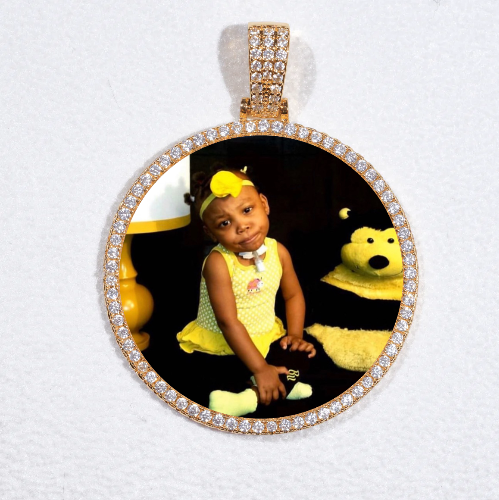 MEDIUM 3D CIRCLE CUSTOM PICTURE PENDANT