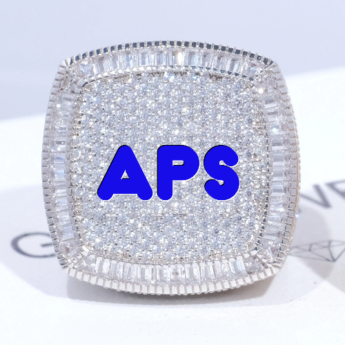 CUSTOM LETTER 3D ICED RING