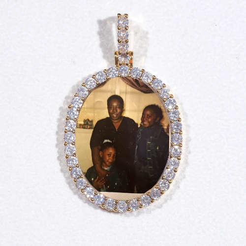 3D Oval Custom Picture Pendant