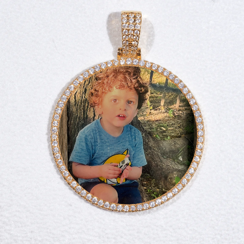 MEDIUM 3D CIRCLE CUSTOM PICTURE PENDANT
