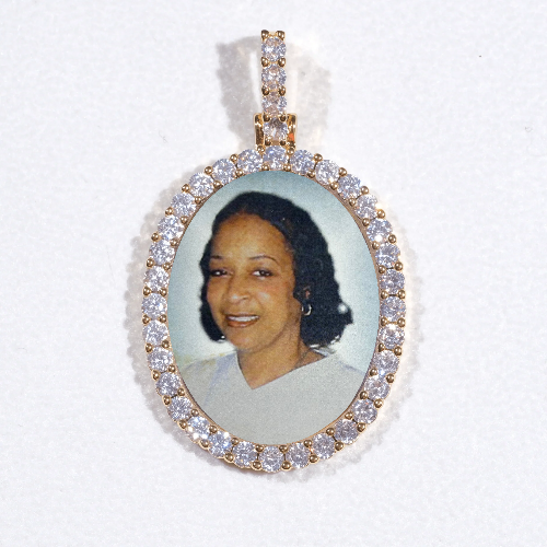 3D Oval Custom Picture Pendant