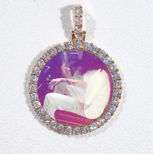 3D CIRCLE CUSTOM PICTURE PENDANT SMALL SIZE