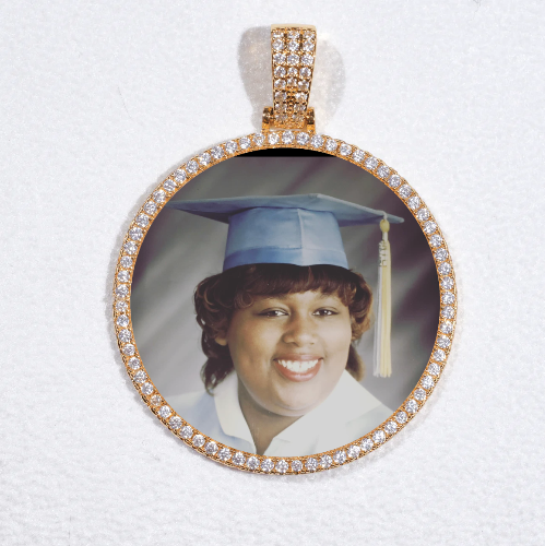 MEDIUM 3D CIRCLE CUSTOM PICTURE PENDANT