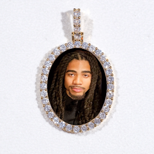 3D Oval Custom Picture Pendant