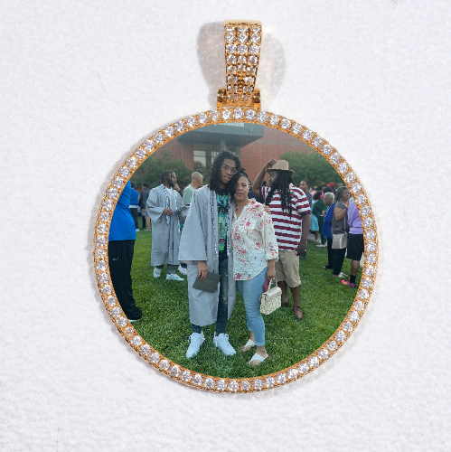 MEDIUM 3D CIRCLE CUSTOM PICTURE PENDANT
