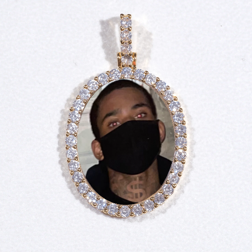3D Oval Custom Picture Pendant