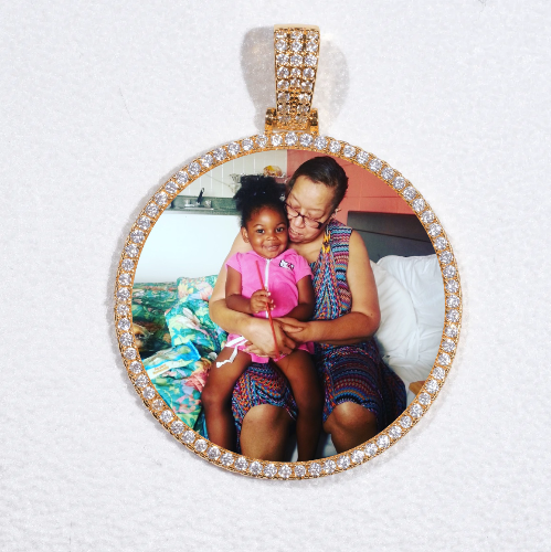 MEDIUM 3D CIRCLE CUSTOM PICTURE PENDANT