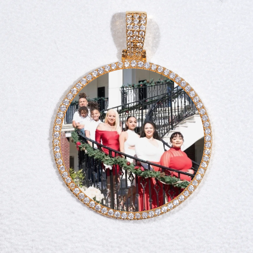 MEDIUM 3D CIRCLE CUSTOM PICTURE PENDANT
