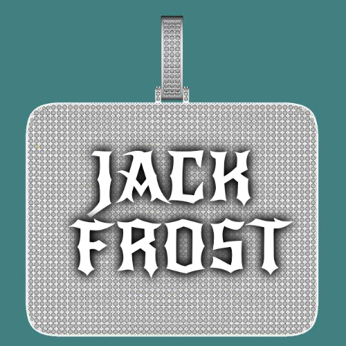 CUSTOM LETTER NECKLACE 3D BIG SQUARE