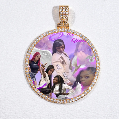 MEDIUM 3D CIRCLE CUSTOM PICTURE PENDANT